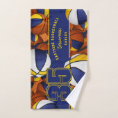 Beaucoup de boules de basket personnalisés nom d'a (Serviette à main)