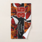 Beaucoup de boules de basket personnalisés nom de (Serviette à main)