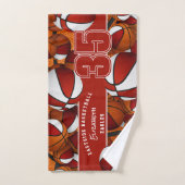 Beaucoup de boules de basket personnalisés nom de  (Serviette à main)