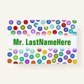 Beaucoup de cercles colorés + Badge nominatif fait (Devant)