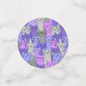 Beaucoup de chats colorés Confetti table de concep (Petit recto)