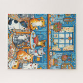 Beaucoup de chats mignons Folk Art puzzle puzzle (Horizontal)