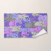 Beaucoup de chats violets Concevoir ensemble de se (Serviette à main)