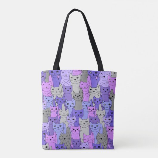 Beaucoup de chats violets Sac fourre-tout de conce (Dos)