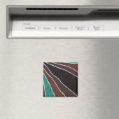 "Beaucoup de chemins" Magnet d'art Abstrait (In Situ (Lave-vaisselle))