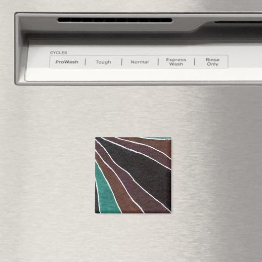 "Beaucoup de chemins" Magnet d'art Abstrait (In Situ (Lave-vaisselle))