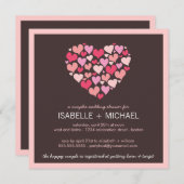 Beaucoup de coeurs Couples Invitation Wedding show (Devant / Derrière)