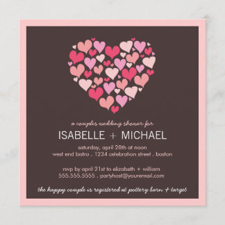 Beaucoup de coeurs Couples Invitation Wedding show