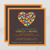 Beaucoup de coeurs Couples Invitation Wedding show (Devant / Derrière)