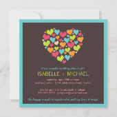 Beaucoup de coeurs Couples Invitation Wedding show (Devant)