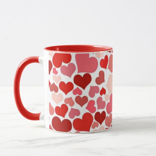 Beaucoup de Coeurs d'Amour Mosaic Mug (Gauche)