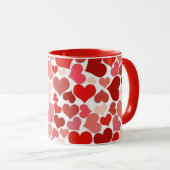Beaucoup de Coeurs d'Amour Mosaic Mug (Devant droit)