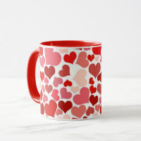 Beaucoup de Coeurs d'Amour Mosaic Mug