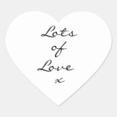 Beaucoup De Coeurs D'Amour Stickers Blanc (Devant)