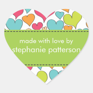 Beaucoup de Coeurs faits avec amour par Sticker