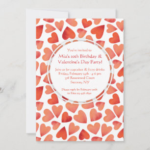 Beaucoup de coeurs Invitations de la Saint-Valenti