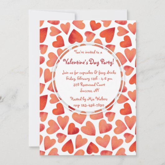 Beaucoup de coeurs Invitations de la Saint-Valenti (Devant)