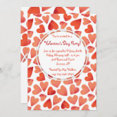 Beaucoup de coeurs Invitations de la Saint-Valenti (Devant / Derrière)