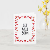 Beaucoup de coeurs se portent bien bientôt carte (Fleur jaune)