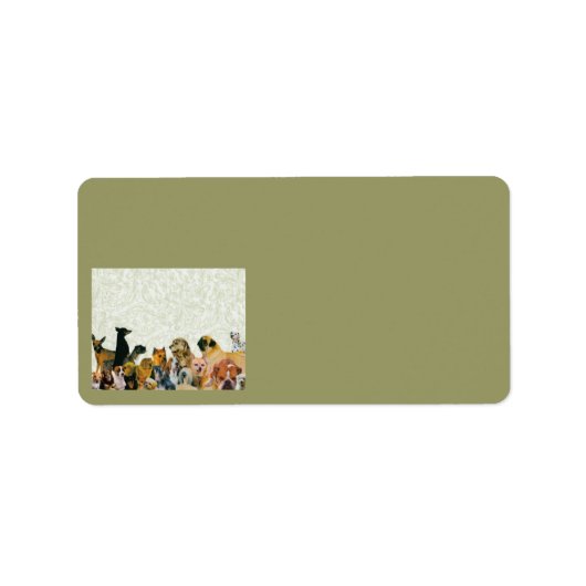 Beaucoup de étiquettes de collection de chiens (Devant)