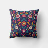 Beaucoup de fleurs et feuilles Imprimer coussin mo (Verso)