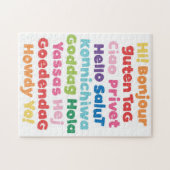 Beaucoup de Hellos Typographie Puzzle (Horizontal)