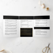 Beaucoup de Lashes Motif Lash Salon Brochure noire (Intérieur)