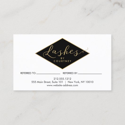 Beaucoup de Lashes Salon Lash Blanc/Noir Référence (Dos)