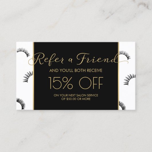 Beaucoup de Lashes Salon Lash Blanc/Noir Référence (Devant)