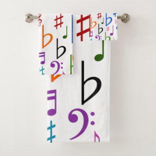 Beaucoup de notes colorées de musique et ensemble