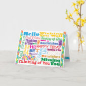 Beaucoup de pensées de soin - carte de voeux (Fleur jaune)