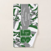 Beaucoup de volley-ball club de sport cadeaux vert (Serviette à main)