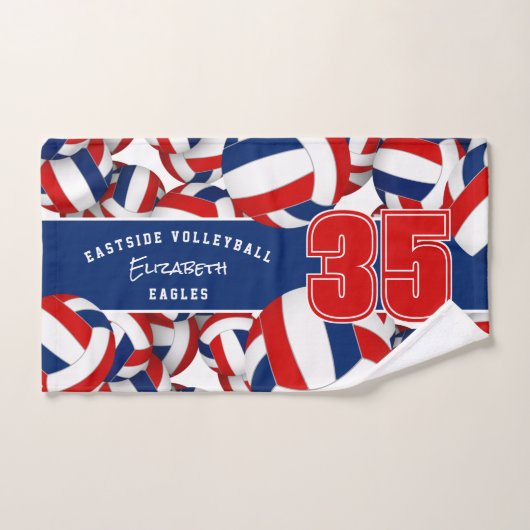 Beaucoup de volleyballs d'équipe couleurs cadeaux (Serviette à main)