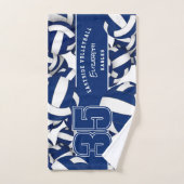 Beaucoup de volleyballs nom du joueur couleurs de  (Serviette à main)