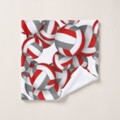 Beaucoup de volleyballs personnalisés nom de l'équ (Gant de toilette)