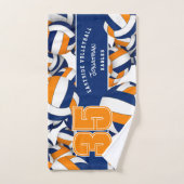 Beaucoup de volleyballs personnalisés nom d'équipe (Serviette à main)