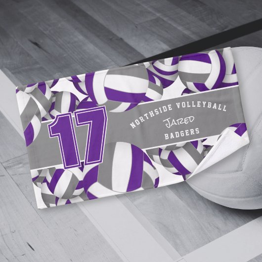 Beaucoup de volleyballs violet gris couleur d'équi