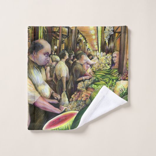 Beaucoup d'hommes, beaucoup de melons (Gant de toilette)