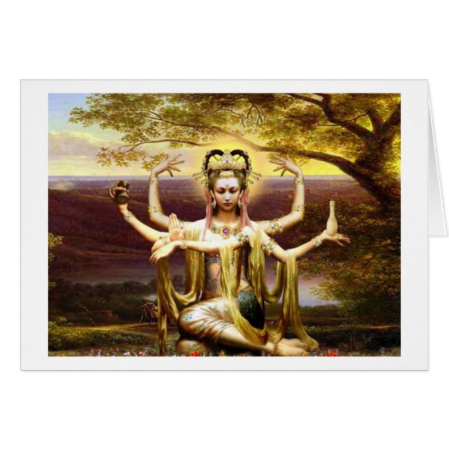 Beaucoup ont armé Kwan Yin (Devant horizontal)