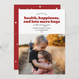 Beaucoup plus Cartes de vacances de Hugs (Rouge)