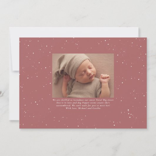 Beaucoup plus d'amour faire-part de naissance phot (Dos)