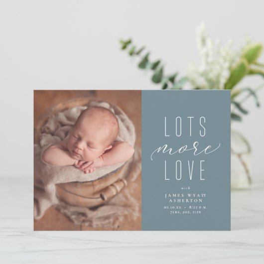 Beaucoup plus d'amour faire-part de naissance phot (Debout devant)