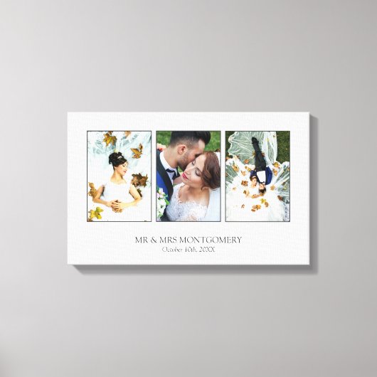 Beauely Wedding Photo Collage Canvas Afdruk (Voorkant)