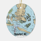 Beaufort NC Chart Keramisch Ornament (Links)