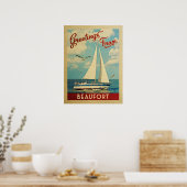 Beaufort Poster Sailboot  North Carolina (Keuken)