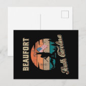 Beaufort South Carolina Briefkaart (Voorkant / Achterkant)