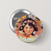 Beauful Angel Child Ronde Button 5,7 Cm (Voorkant /achterkant)