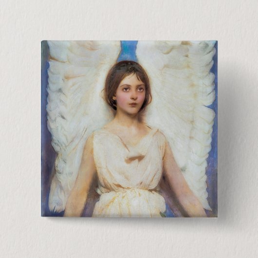 Beauful Angel Vierkante Button 5,1 Cm (Voorkant)