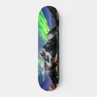 Beauful Aurora Snow Mountain Skateboard