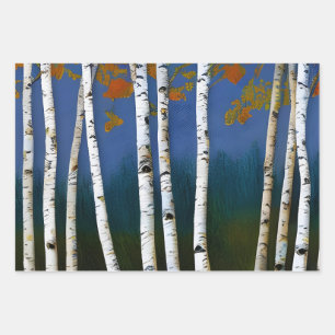 Beauful Autumn Birch Inpakpapier Vel